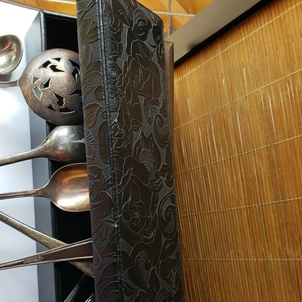 Vintage Serving Utincils And Stoage Box